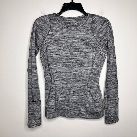 Lululemon Athletica Cypress Kiss long sleeve space dyed top gray size 6 - Picture 6 of 13
